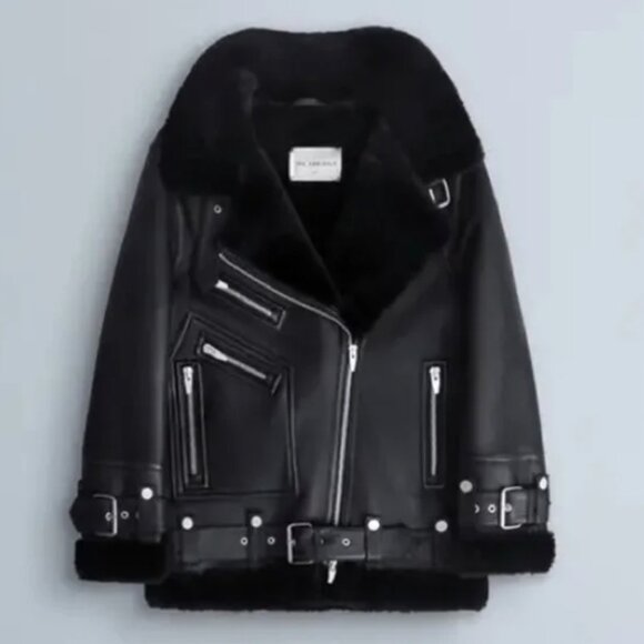 The Arrivals Moya V shearling leather jacket xxs - Picture 2 of 5